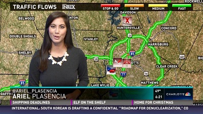 Ariel working for WCNC as a news reporter